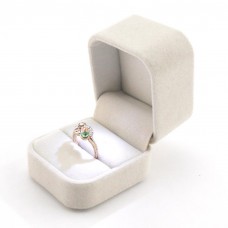 MXY Velvet Jewellery Box With Led Light Jewelry Ring Holder Earrings Gift Boxes Jewelry Display Cutely Small Case (Beige)