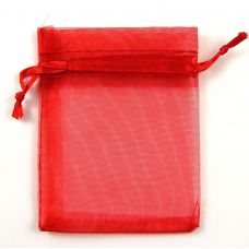 MXY Organza Drawstring Bag Party Wedding Gift Candy Pouches 10x12cm/3.9x4.7inch Red 100PCS 