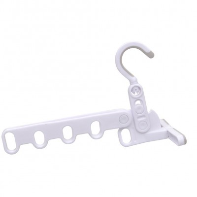 MXY Home Plastic Over the Door Hanger 5 Hole Hooks Retractable Clothes Indoor Rack Folding Hanger Hook Hang Drying Rack Hook Behind the Door Without Nails Hooks Coat Hooks