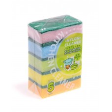 MXY Home Multi Purpose Dish Washing Sponge Cleaning Bowl Scrub Pad Multicolor Durable 5 Units Pack
