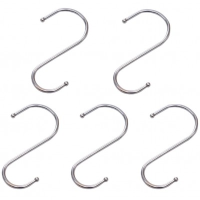 MXY Kitchen Home Tools Stainless Steel Metal S Shaped Hanging Hooks For Home, Kitchen and Garage , Gardening Tools Pack of 5 Hooks