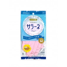 MXY Dishwashing Waterproof Water Stop Household Gloves Thin Clean Rubber Living Gloves (Pink-M)