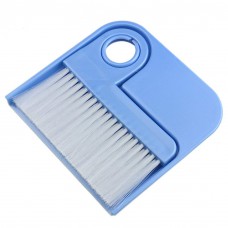 MXY Plastic Handle Mini Broom And Dustpan Set Corner Cleaner For Office Home Kitchen Car Keyboard (L-Blue)