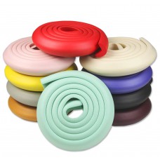 MXY 2 Meters Soft Baby Child Safety Edge Guard Strip Anti-collision Strip for Table Desk Edge Corner Bumper Cushion Cover Protector with 3m Double-sided Self-adhesive 1 Unit in Radom Color