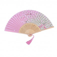 MXY Japanese Foldable Beautiful Pattern Handheld Folding Fans Bamboo Hollow Carved for Girls Women Great Wedding Decoration, Birthdays, Home Gifts