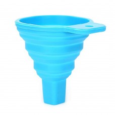 MXY Funnel Silicone Collapsible Foldable Funnels Space Saving Blue for Liquid Transfer Blue
