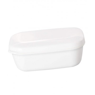 MXY Soap Box Sealed Travel Soap Case Dish White (Rectangle)