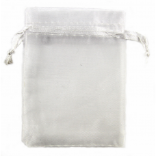 MXY Organza Drawstring Bag Party Wedding Gift Candy Pouches 10x12cm/3.9x4.7inch White 100PCS