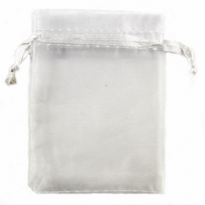MXY Organza Drawstring Bag Party Wedding Gift Candy Pouches 10x12cm/3.9x4.7inch White 100PCS
