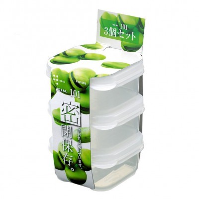 MXY Bento Box Mini Food Storage Boxes Condiment Sauce Containers Clear Leak-resistant Set of 3 90ml Each Box 
