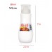 MXY Japanese Squeeze Bottle Creative 5 Hole Design Salad Vinegar Ketchup Honey Oil Pot with Dust Lid 380ml (Red)