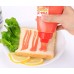 MXY Japanese Squeeze Bottle Creative 5 Hole Design Salad Vinegar Ketchup Honey Oil Pot with Dust Lid 380ml (Red)