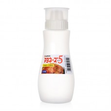 MXY Japanese Squeeze Bottle Creative 5 Hole Design Salad Vinegar Ketchup Honey Oil Pot with Dust Lid 380ml (White)