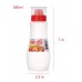 MXY Japanese Squeeze Bottle Creative 5 Hole Design Salad Vinegar Ketchup Honey Oil Pot with Dust Lid 380ml (Red)