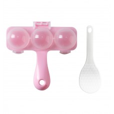 MXY Rice Ball Shaker Japanese Sushi Maker Mold Nigiri Sushi Making Kit Kitchen Tools for DIY Lunch with a Mini Rice Paddle (L-279)