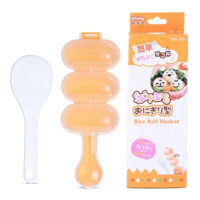 MXY Rice Ball Mould Shaker Sushi Roll Maker Kitchen Tools for Shake DIY Lunch with a Mini Rice Paddle (L-819)