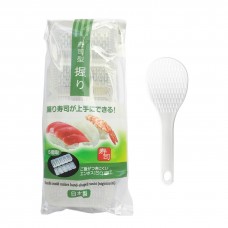 MXY Sushi Mold Rice Ball Maker Japanese Rectangular Sushi Press Mold 5 Sections Easy Use With A Mini Rice Paddle (L-858)
